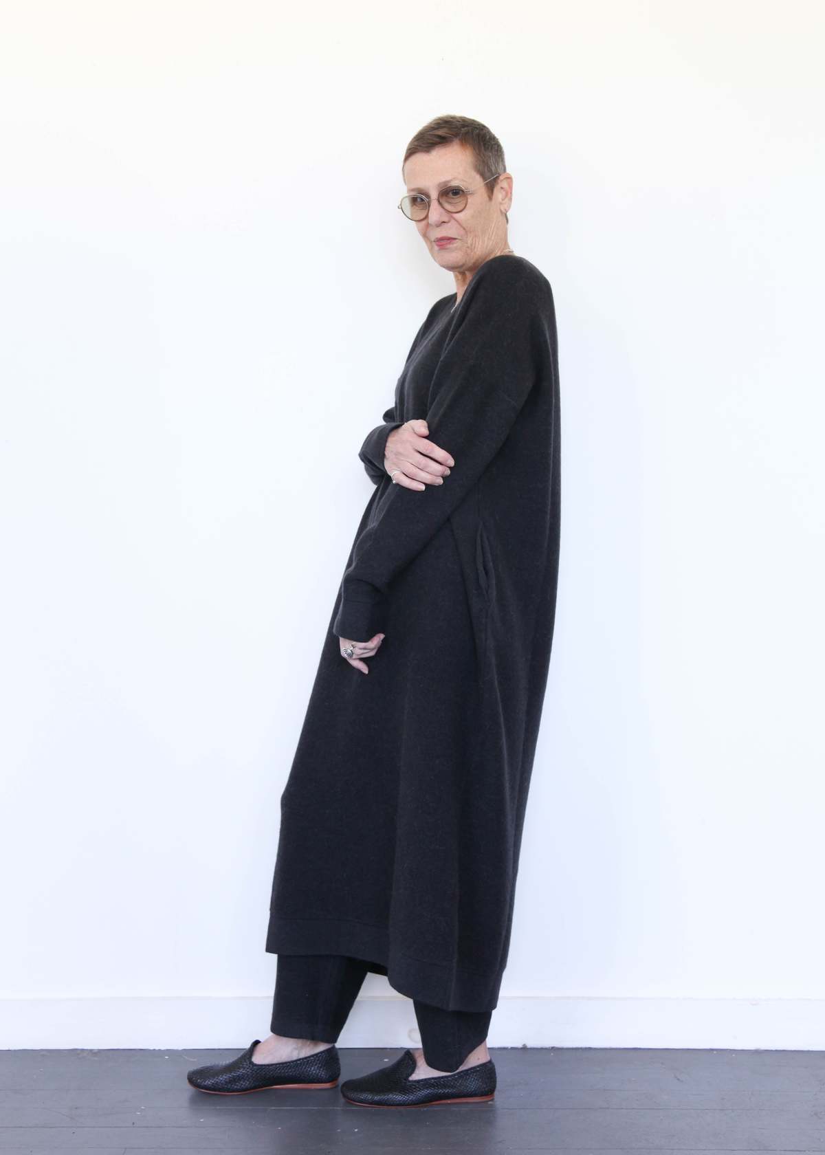 アパルトモンLAUREN MANOOGIAN V NECK DRESS Lauren Manoogian Wide V Neck Dress - Ink | Garmentory