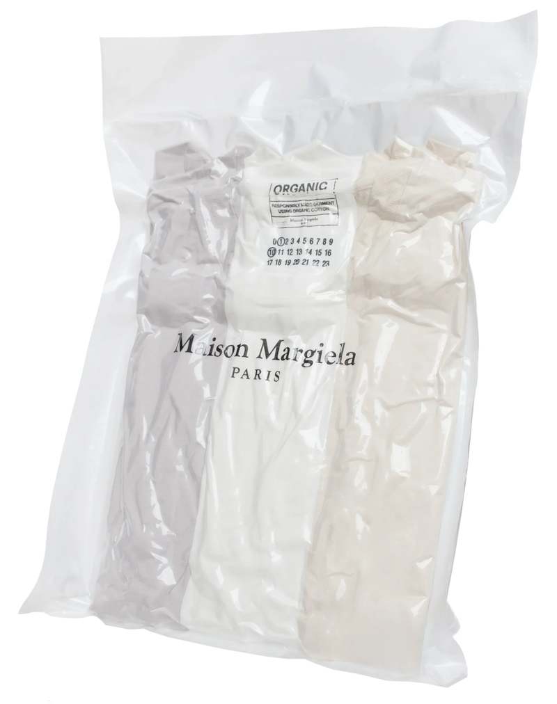 Maison Margiela 3-Pack Organic Jersey T-Shirt - Beige