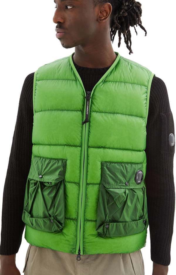C.P. Company D D Shell Down Vest - Green | Garmentory C.P. Company D D Shell Down Vest - Green | Garmentory