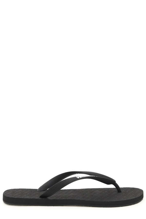 Vetements Logo Flip Flops - Black | Garmentory