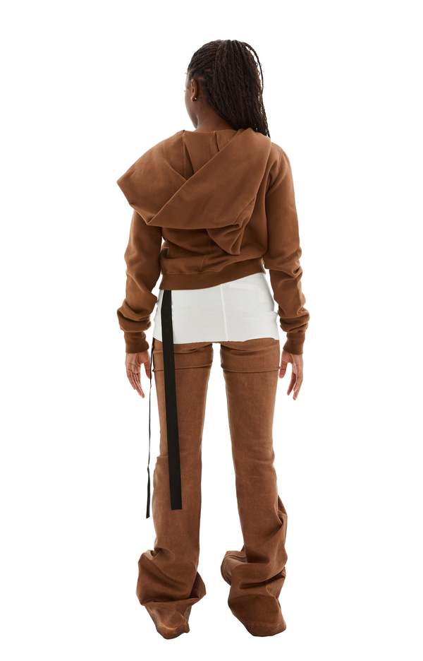Rick Owens MOUNTAIN HOODIE - KHAKI BROWN | Garmentory