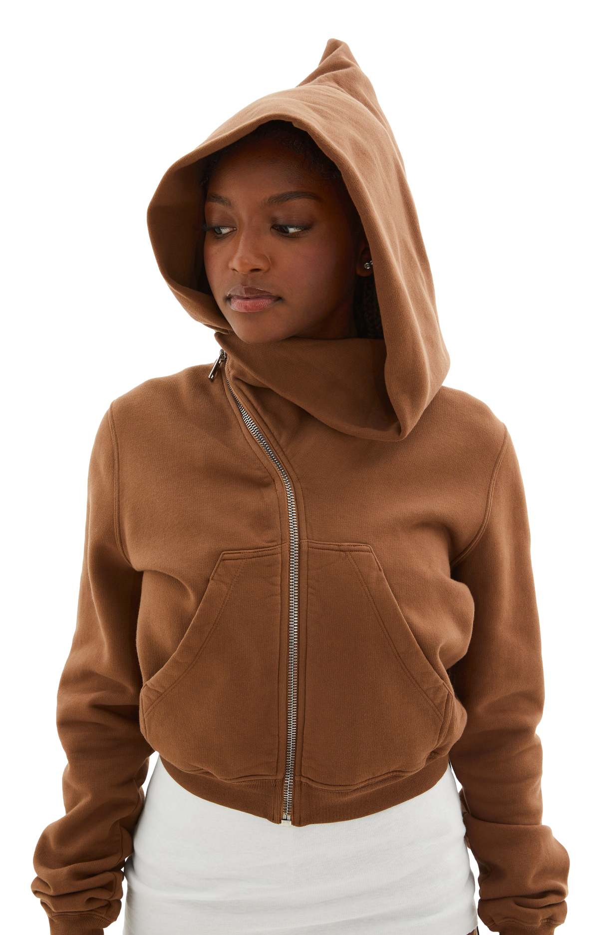 Rick Owens MOUNTAIN HOODIE - KHAKI BROWN | Garmentory