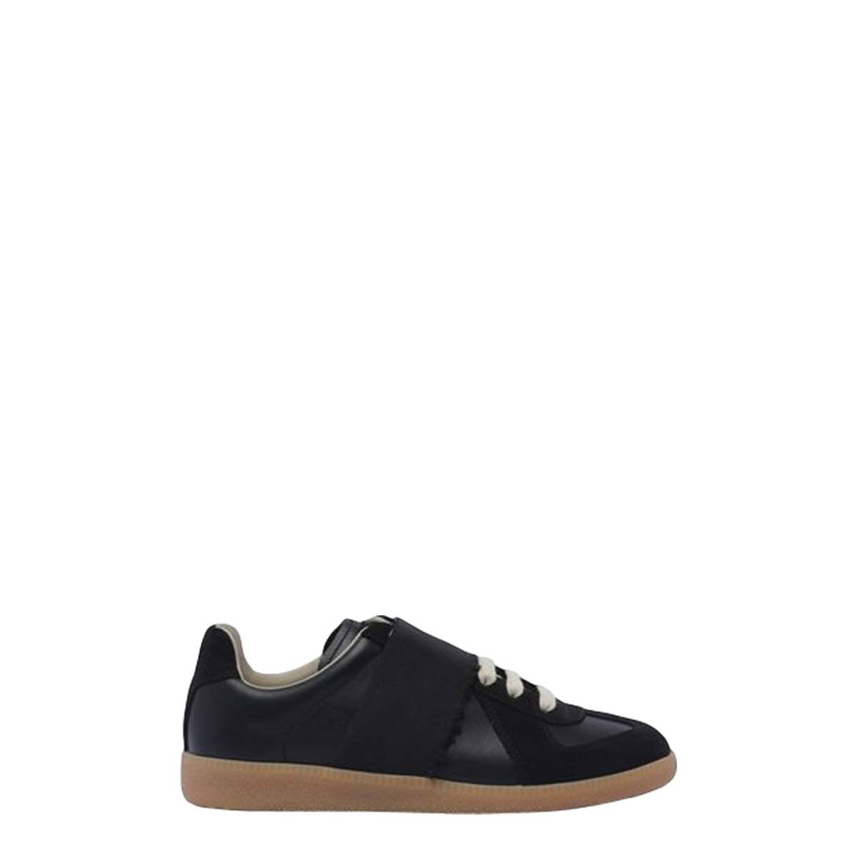 スニーカー MAISON MARGIELA Women Sneakers S58WS0217P5064H9407 Black Maison Margiela: Women's Sprinters (Black/White) | DSMNY E-SHOP