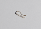 Saskia Diez Barbelle 7 Pearl Earstud - Gold - Thumbnail 2