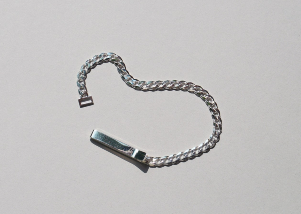Saskia Diez Grand ID Narrow Bracelet - Sterling Silver