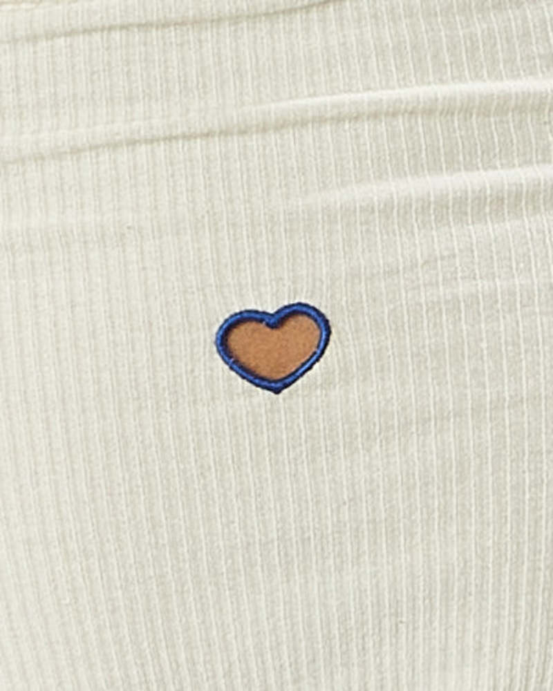 Baserange Heart High Waist Bell Pants - Undyed