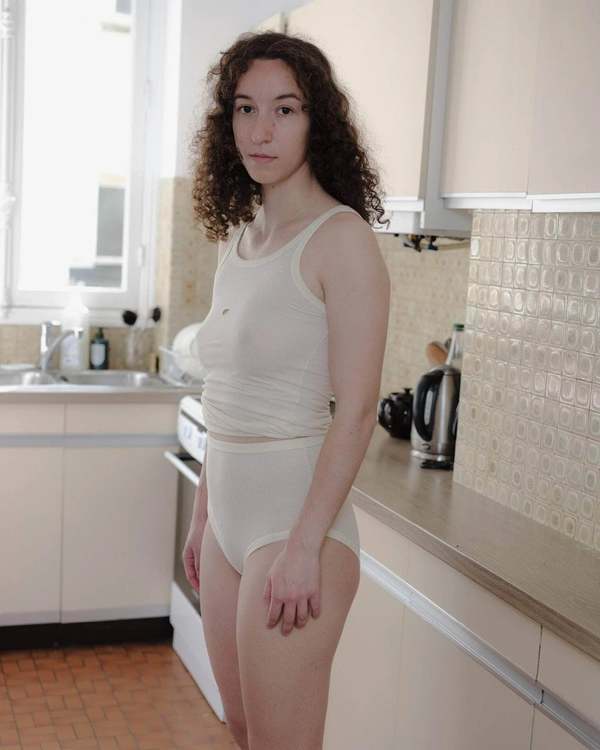 Baserange Heart High Waist Bell Pants - Undyed