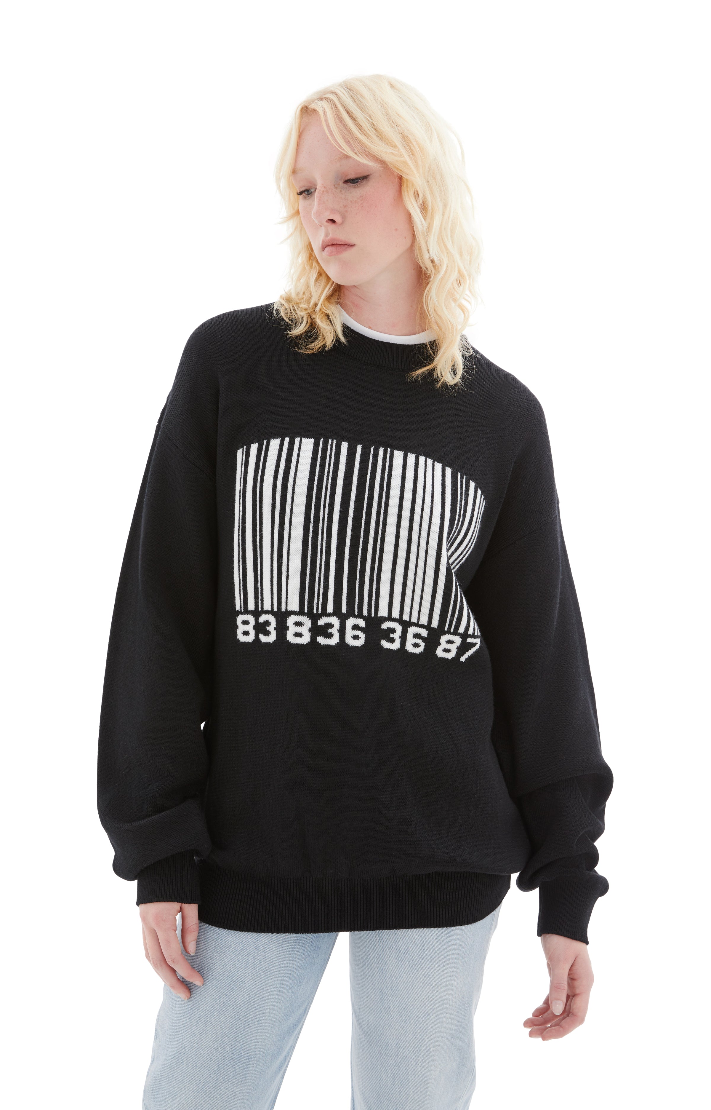 【VTMNTS】 Barcode Turtle neck Top BLACK VTMNTS】 Barcode Turtle neck Top BLACK 【公式通販】