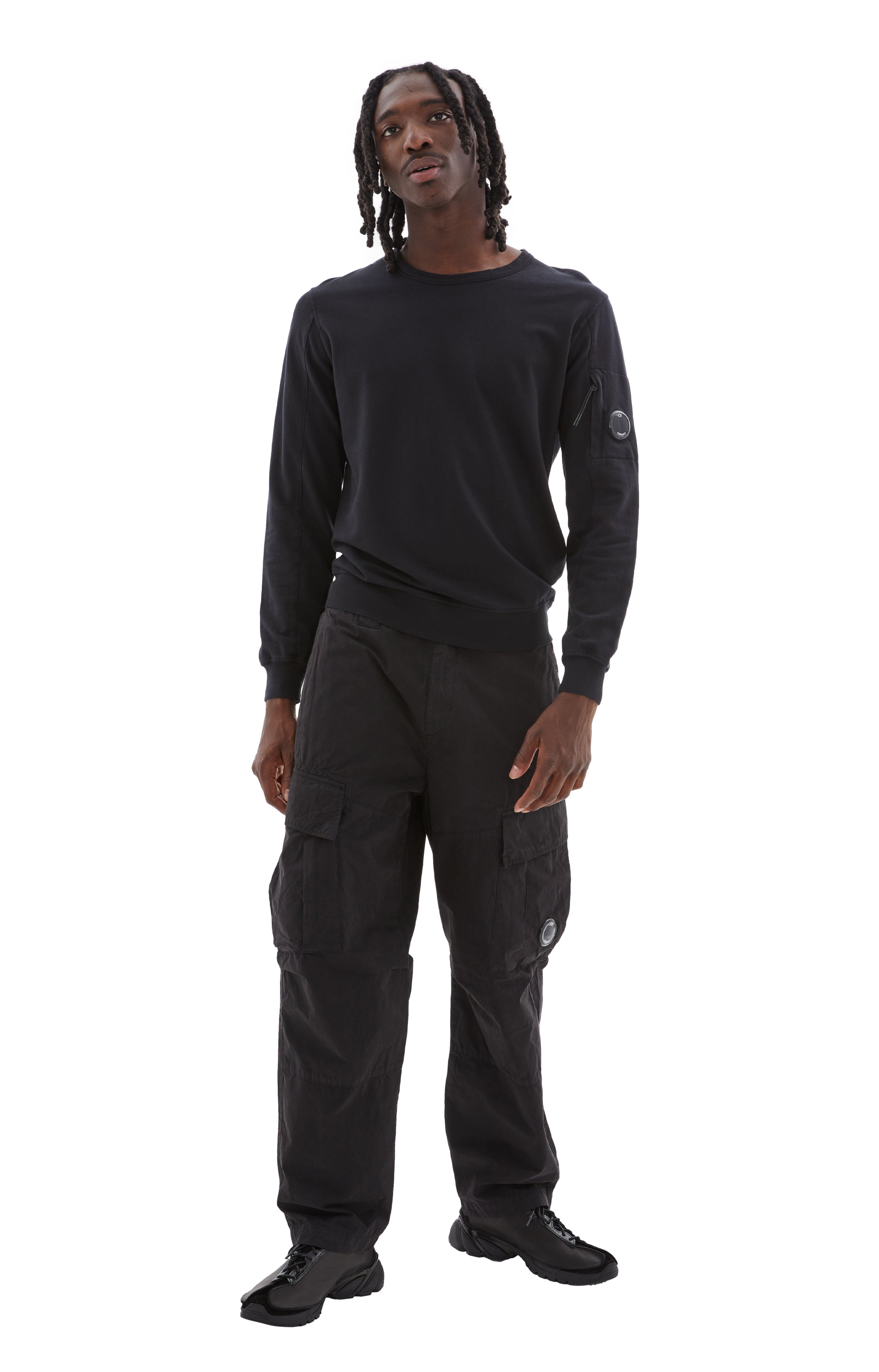 C.P. Company Microreps Loose Cargo Pants - Black | Garmentory