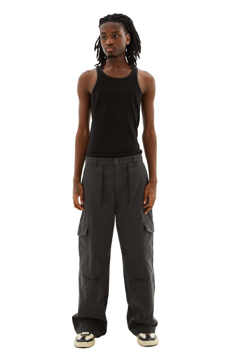 【奇抜なデザイン♪】Acne Studios Taupe Lyocell Cargo Pants Acne Studios - Cargo trousers - Charcoal Grey