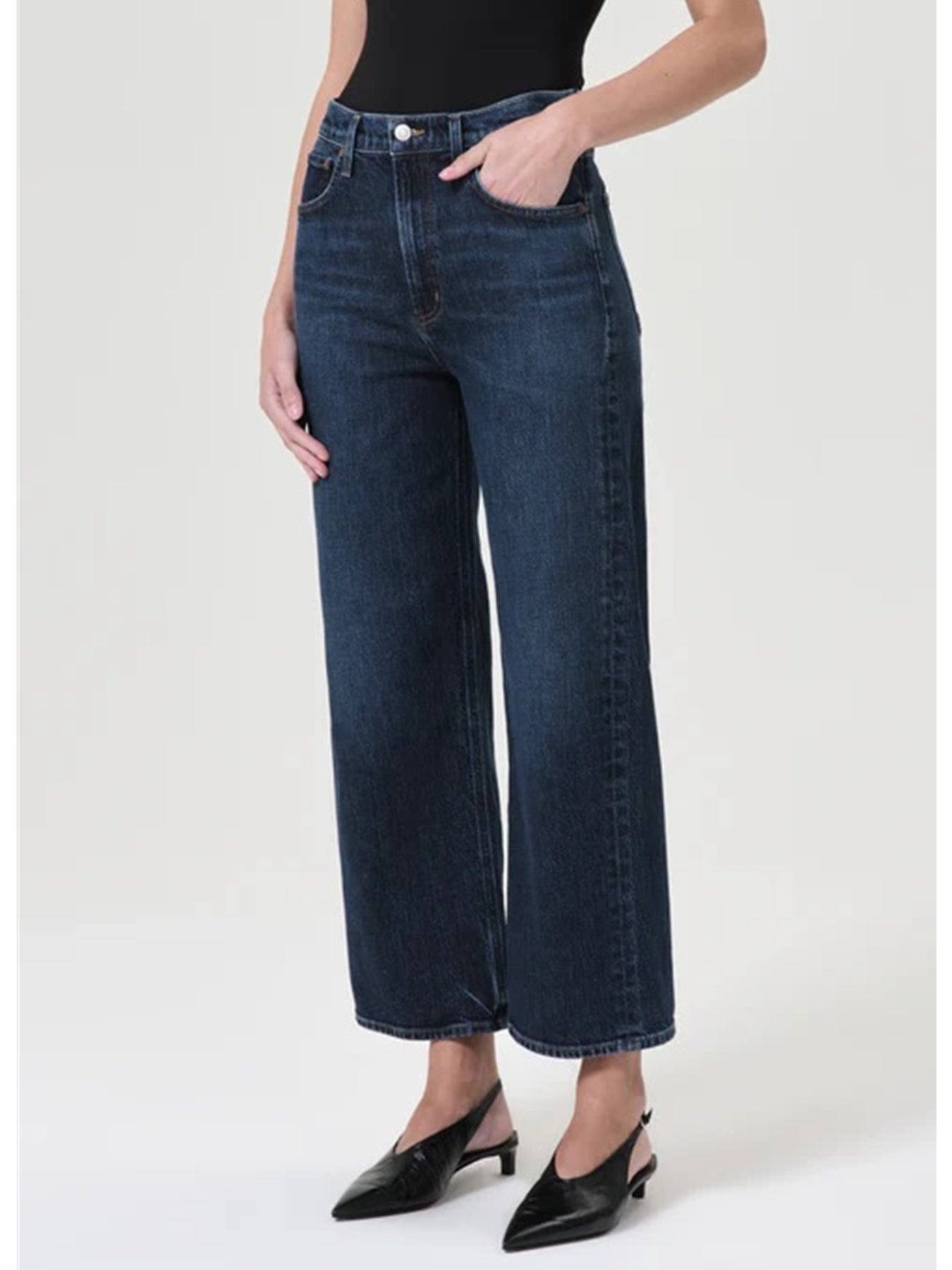 ボトムスその他 AGOLDE Echo blue jeans AGOLDE Echo High-Rise Foldover-Waist Tapered Jeans