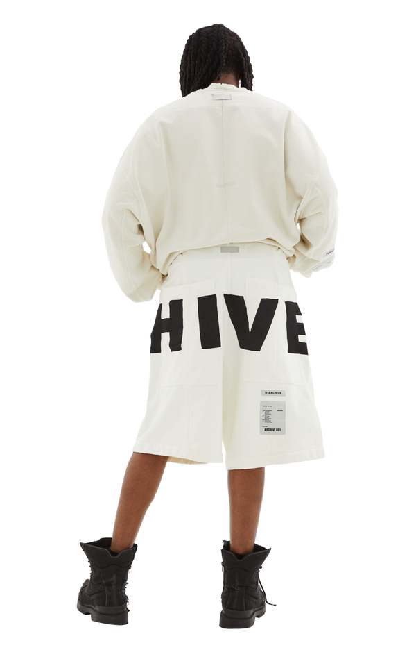 B1archive Skate Drawstring Short - Ecru B1archive Skate Drawstring Short - Ecru