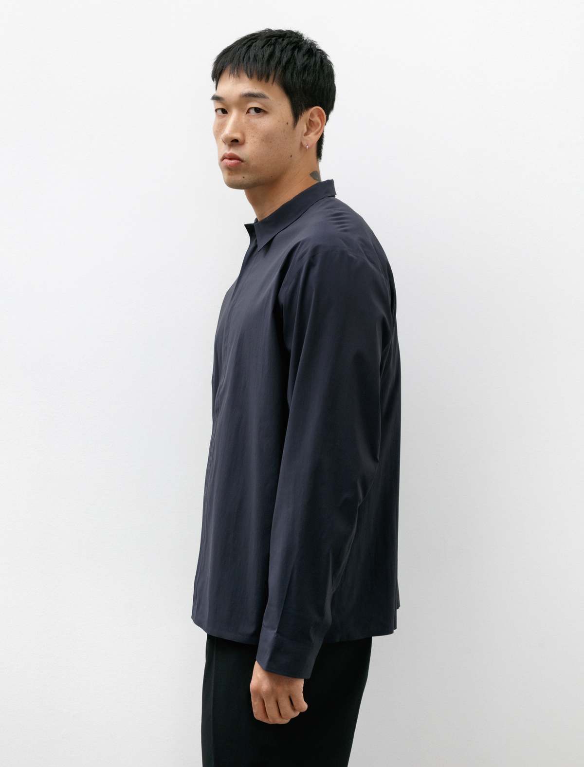 Veilance Metry LS Shirt - Black Sapphire | Garmentory
