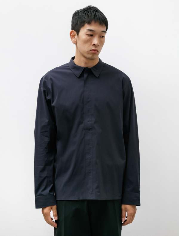 Veilance Metry LS Shirt - Black Sapphire | Garmentory