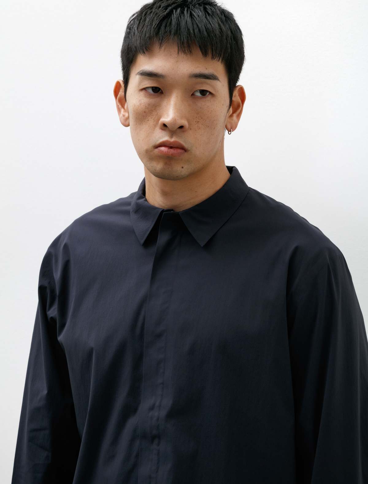 Veilance Metry LS Shirt - Black Sapphire | Garmentory