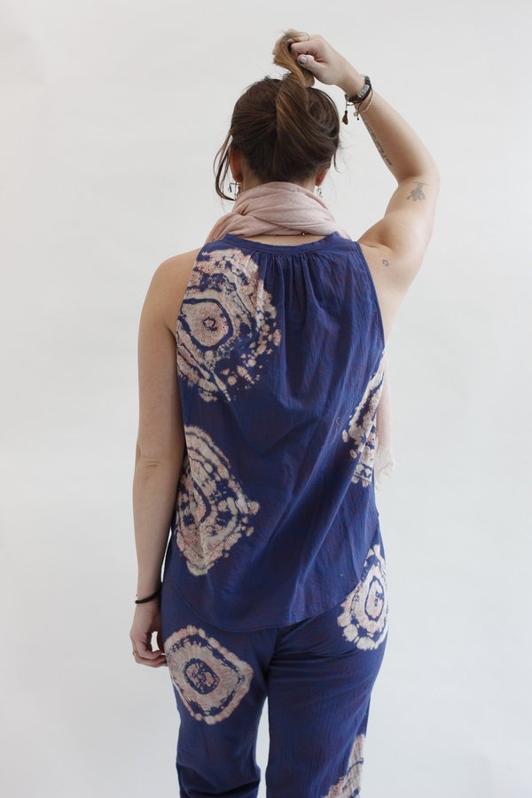 Raquel Allegra Shirred Sleeveless Top Raquel Allegra Shirred Sleeveless Top