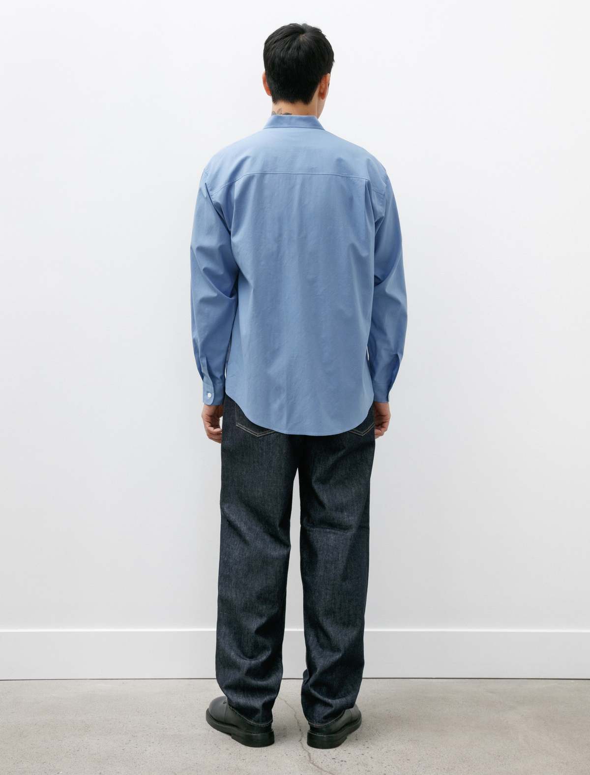 Auralee Hard Twist Denim Wide Pants - Indigo - Image 4 of 5