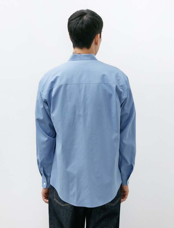 トップス AURALEE WASHED FINX TWILL SHIRT #BLUE Washed Finx Twill Shirt — Blue – La Garçonne
