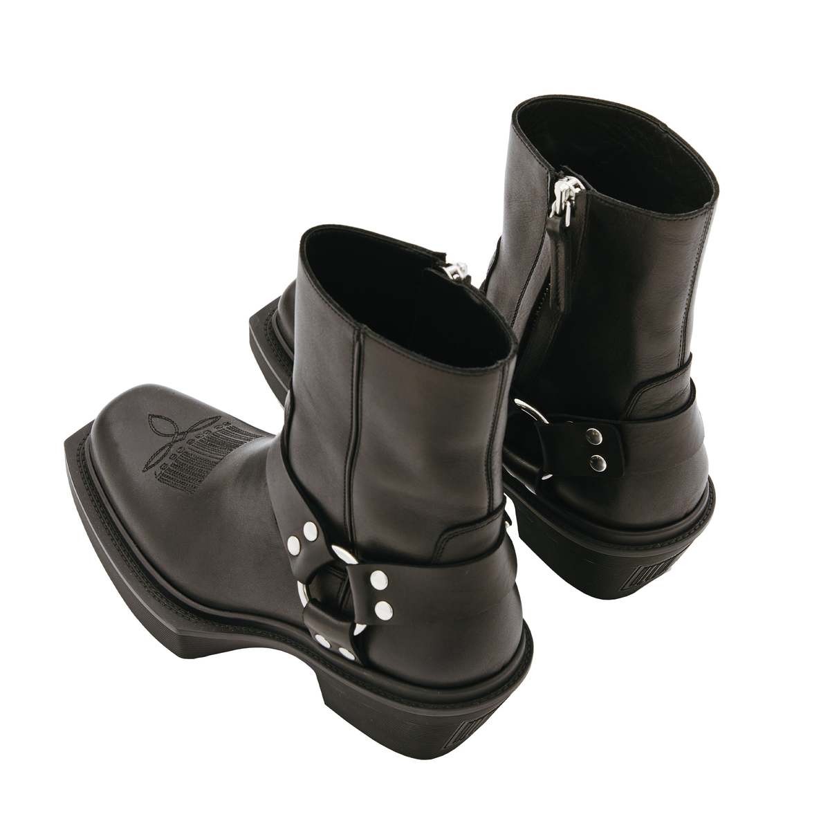 VTMNTS Neo Western Harness Ankle Boots - Matte Black - Image 2 of 2