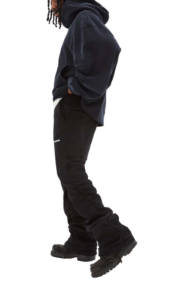 B1archive Shirred Flare Sweatpants - Black B1archive Shirred Flare Sweatpants - Black