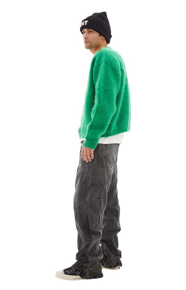 Saint Michael SM Mohair Cardigan - Green | Garmentory