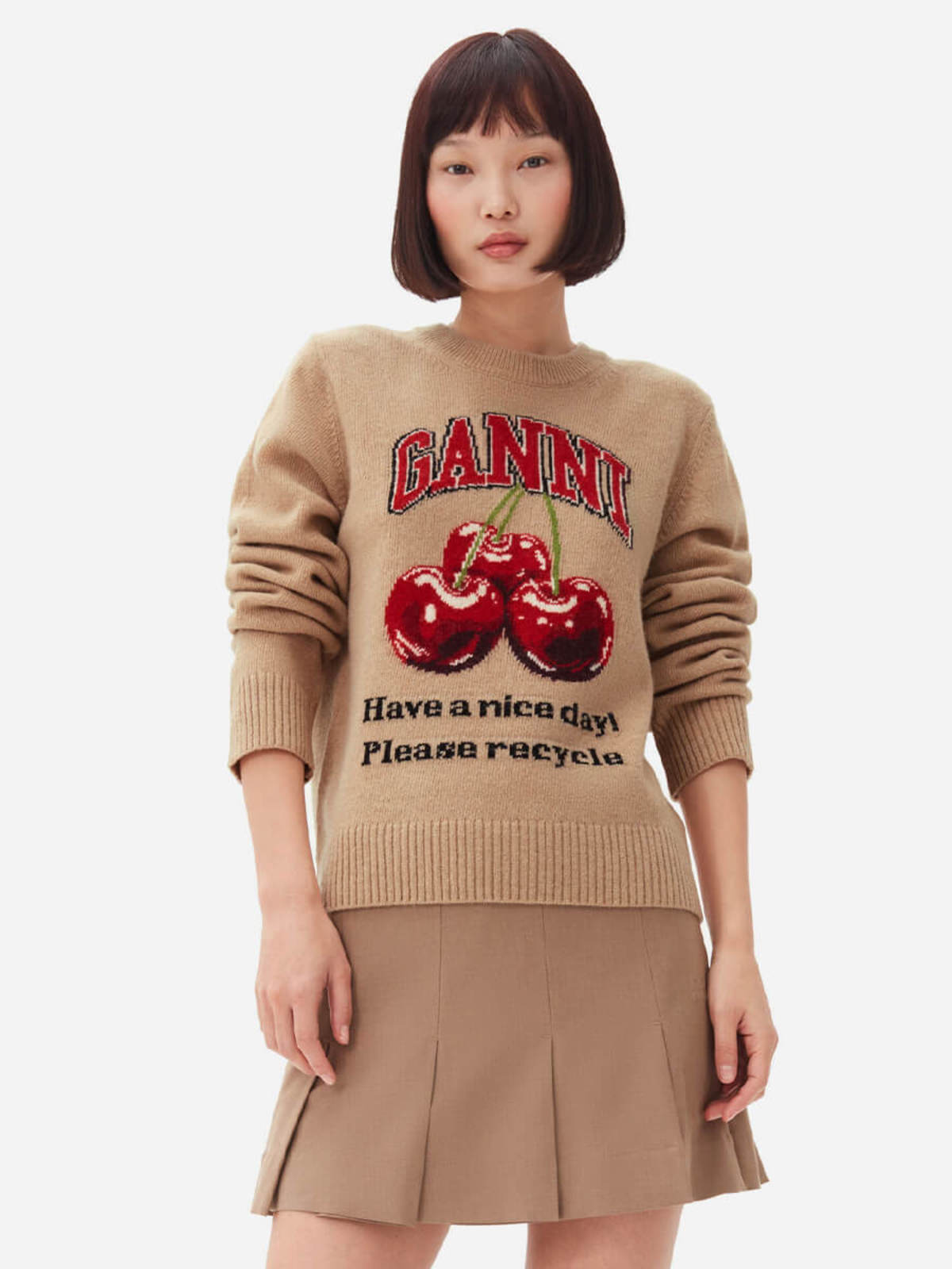 トップス GANNI Graphic O-neck Pullover Butterfly 楽天市場】GANNI ガニー ニット Graphic O-neck Pullover