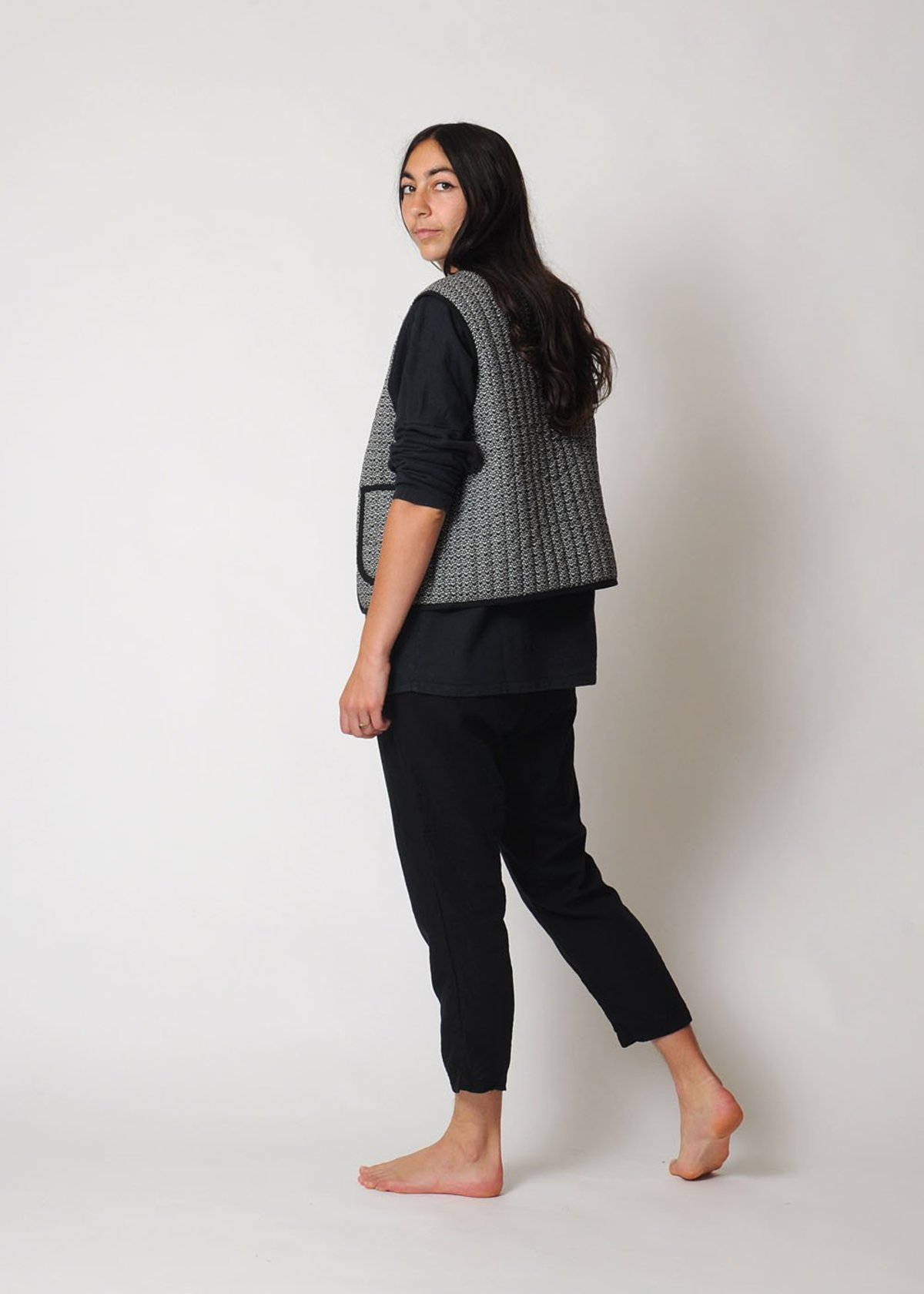 Conifer Reversible Quilted Vest - Black - Image 3 of 4