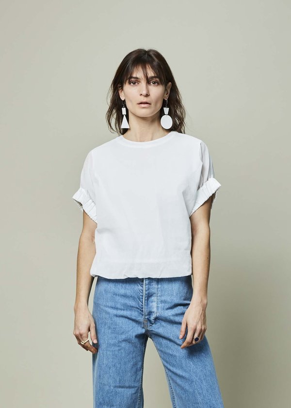 Nico Affogato Bubble Hem Top - White Nico Affogato Bubble Hem Top - White