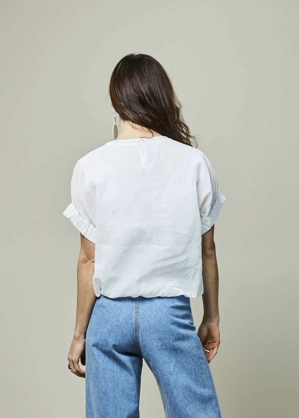 Nico Affogato Bubble Hem Top - White Nico Affogato Bubble Hem Top - White
