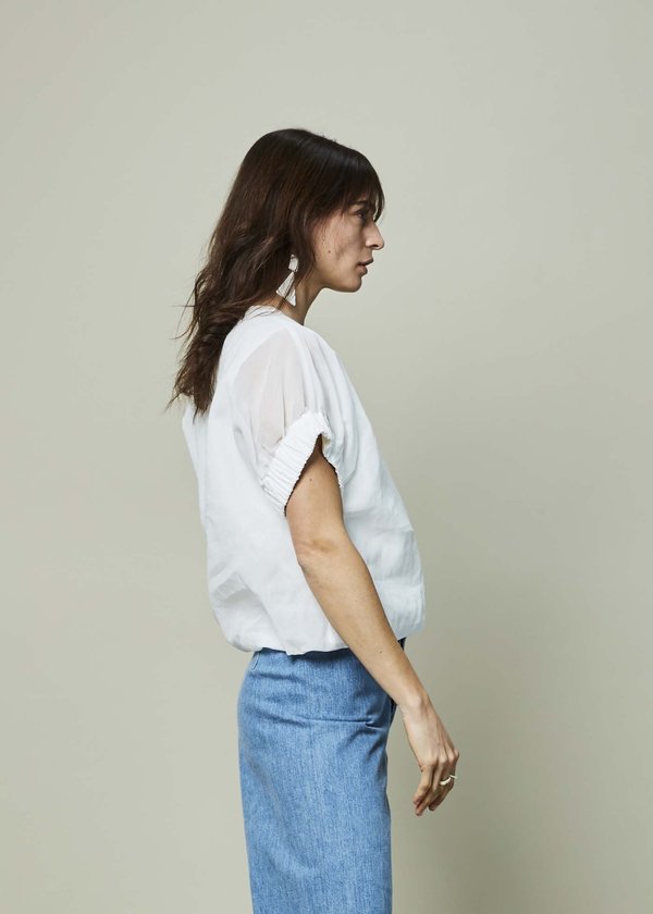 Nico Affogato Bubble Hem Top - White Nico Affogato Bubble Hem Top - White
