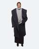 Helmut Lang Double Face Cocoon Coat - Charcoal - Thumbnail 1
