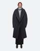 Helmut Lang Double Face Cocoon Coat - Charcoal - Thumbnail 2