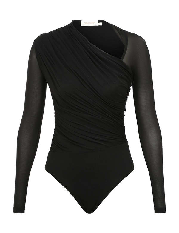 トップス FETICO NYLON JERSEY GATHERED BODYSUIT fetico NYLON JERSEY GATHERED BODYSUIT