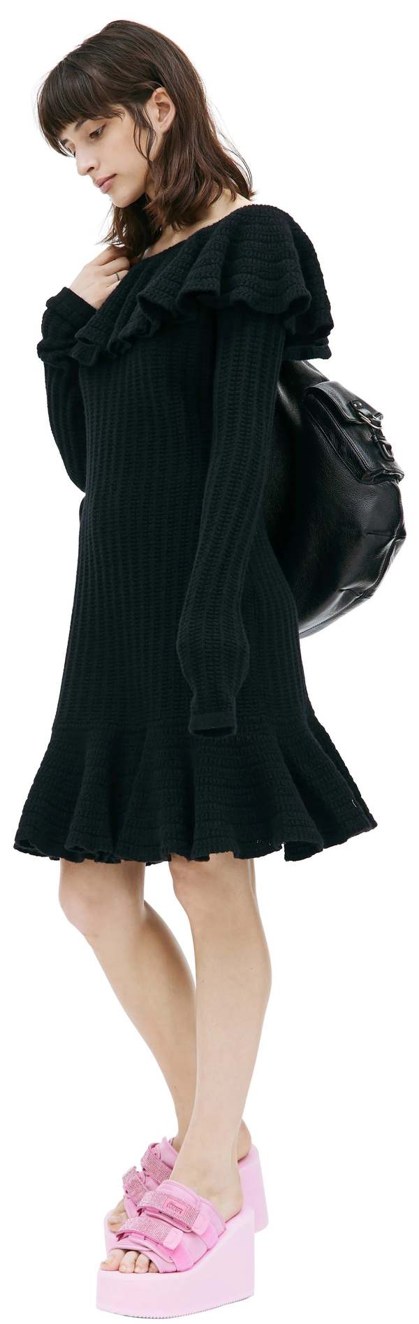 ワンピース BLUMARINE Black Stretch Crepe Dress Blumarine Black Stretch Crepe Mini Dress | Garmentory