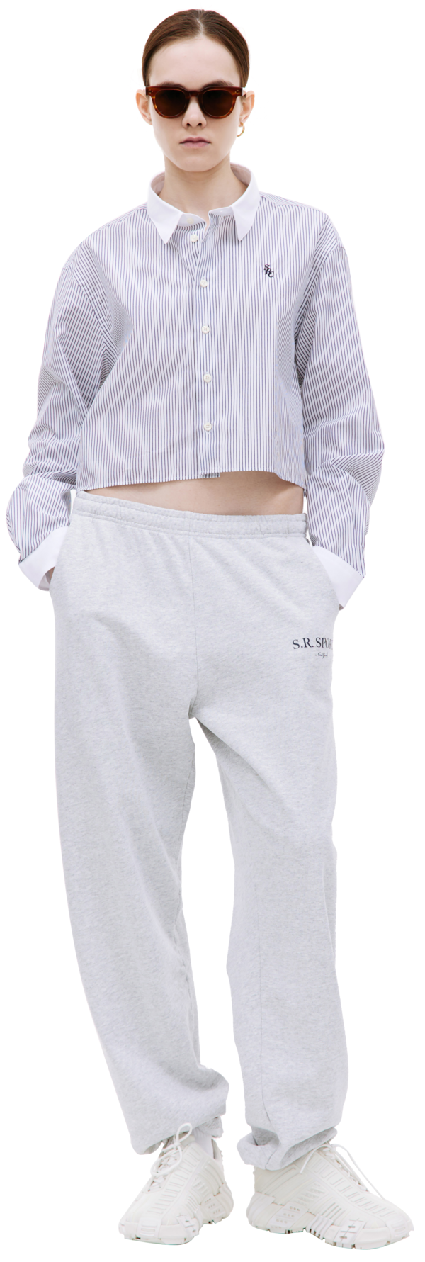 SPORTY + RICH SR Sport Sweatpants - Heather Gray | Garmentory
