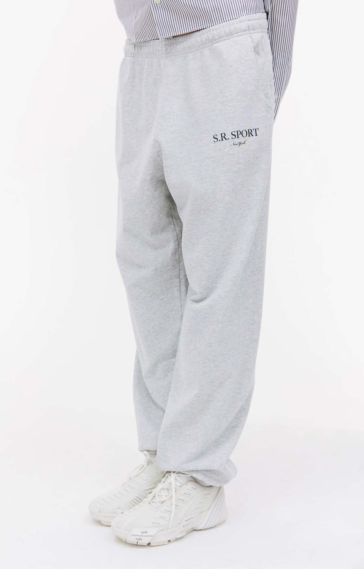 Sporty&Rich|TRAINING PANTS (SR Sport Sweatpant - Heathe SPORTY + RICH SR Sport Sweatpants - Heather Gray | Garmentory