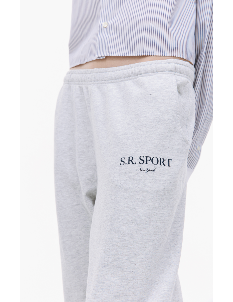 Sporty&Rich｜TRAINING PANTS (SR Sport Sweatpant - Heathe SPORTY + RICH SR Sport Sweatpants - Heather Gray | Garmentory