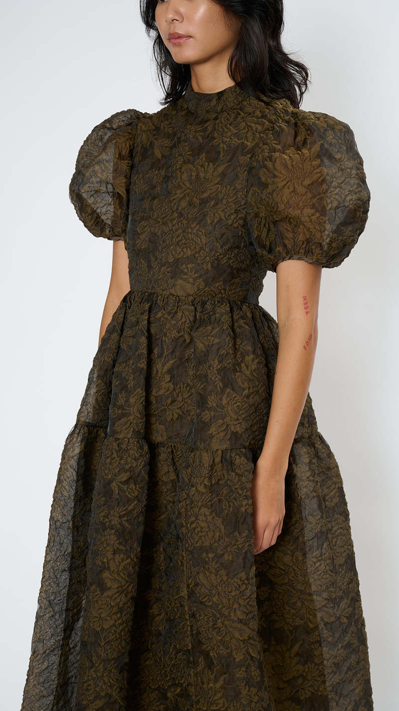 Cecilie Bahnsen Kelly Dress - Brown | Garmentory Cecilie Bahnsen Kelly Dress - Brown | Garmentory