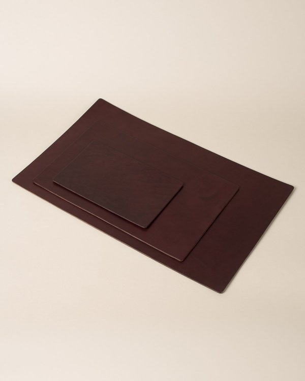 Leather Desk Pad Dark Brown Garmentory