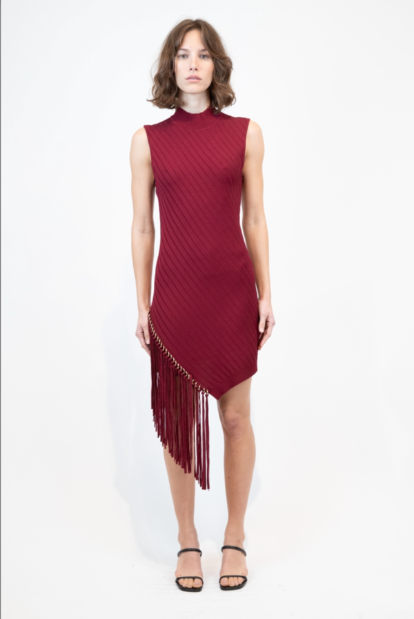 knee length dresses for ladies Claire Scalloped Mini Dress – Kittenish Online main image 0