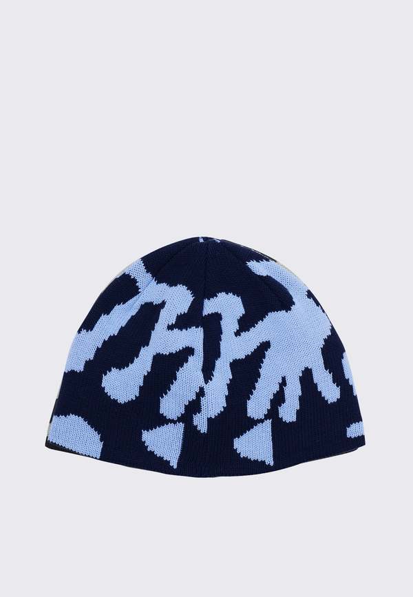 Gramicci Burly Runningman Beanie - Splatter Blue | Garmentory
