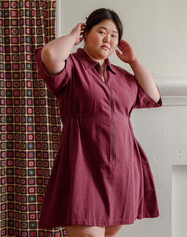 burgundy utility dress Berylove Women Burgundy Holiday Party Dress Square Neck A-Line Long Sleeve Velvet  Formal Dress With Slit