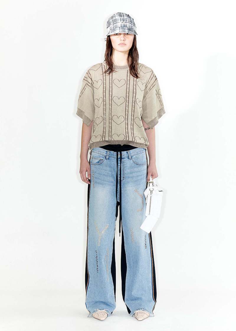 OPEN YY Combination Jeans - Blue/Black | Garmentory