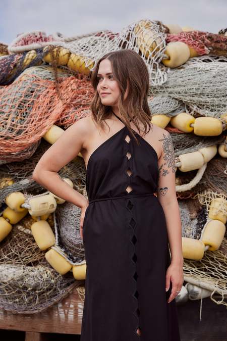 Baserange Clavo Dress - Blue Black | Garmentory