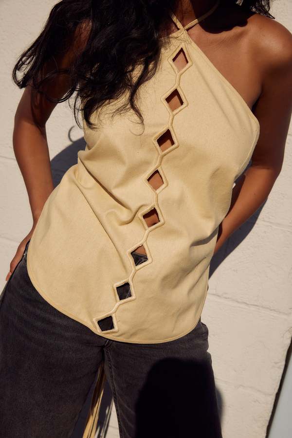 Baserange Cessa Ligo Top - Tooth White | Garmentory