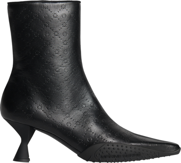 Marine Serre ムーン ANKLE BOOTS Moon Airbrushed Leather Ms Block • Marine Serre