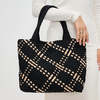 Sol and Selene Sky's The Limit Medium Woven Tote - Black/Nude - Thumbnail 1