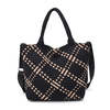 Sol and Selene Sky's The Limit Medium Woven Tote - Black/Nude - Thumbnail 2