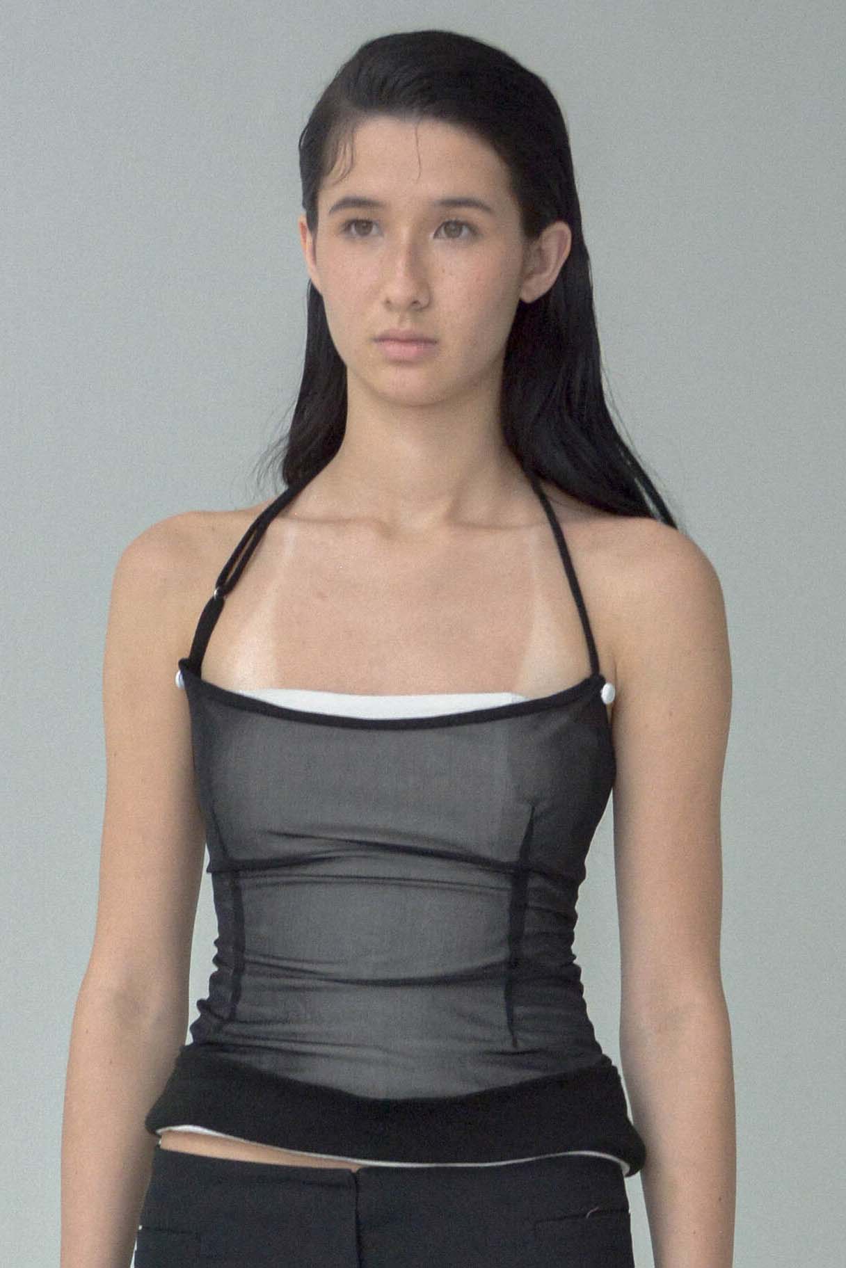 CARO CHIA Roth Top - Black/White | Garmentory