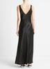 Vince Satin V-Neck Maxi Dress - Black - Thumbnail 4